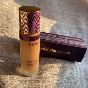 NWT NEVER SWATCHED TARTE DOUBLE DUTY SHAPE TAPE FOUNDATION MATTE- deep neutral